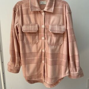 Z Supply Soft Pink Checkered Shirt